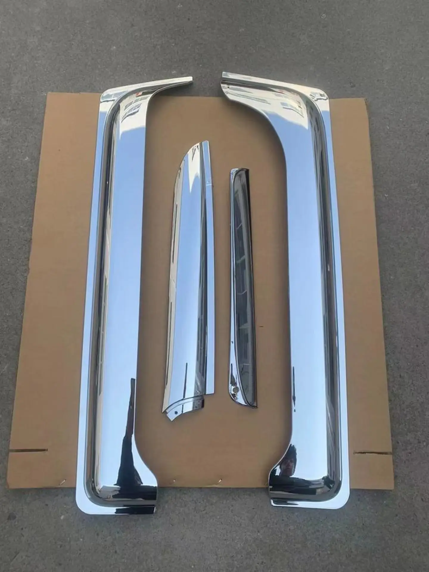 Chrome Plastic Rain Shield / Visor for Mitsubishi Fuso F380