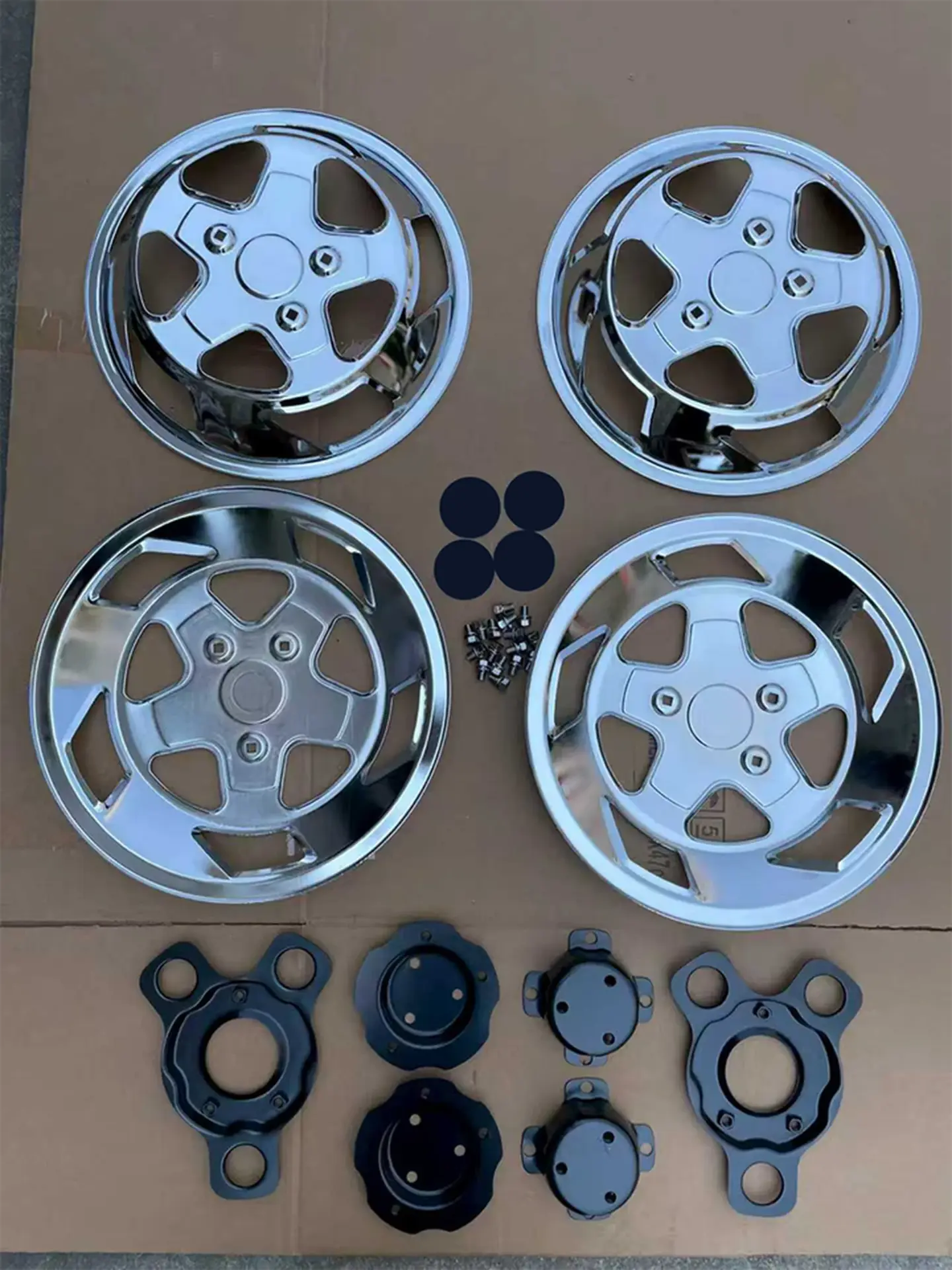 Chrome / Silver Stainless Steel / Metal Wheel Cover for Mitsubishi