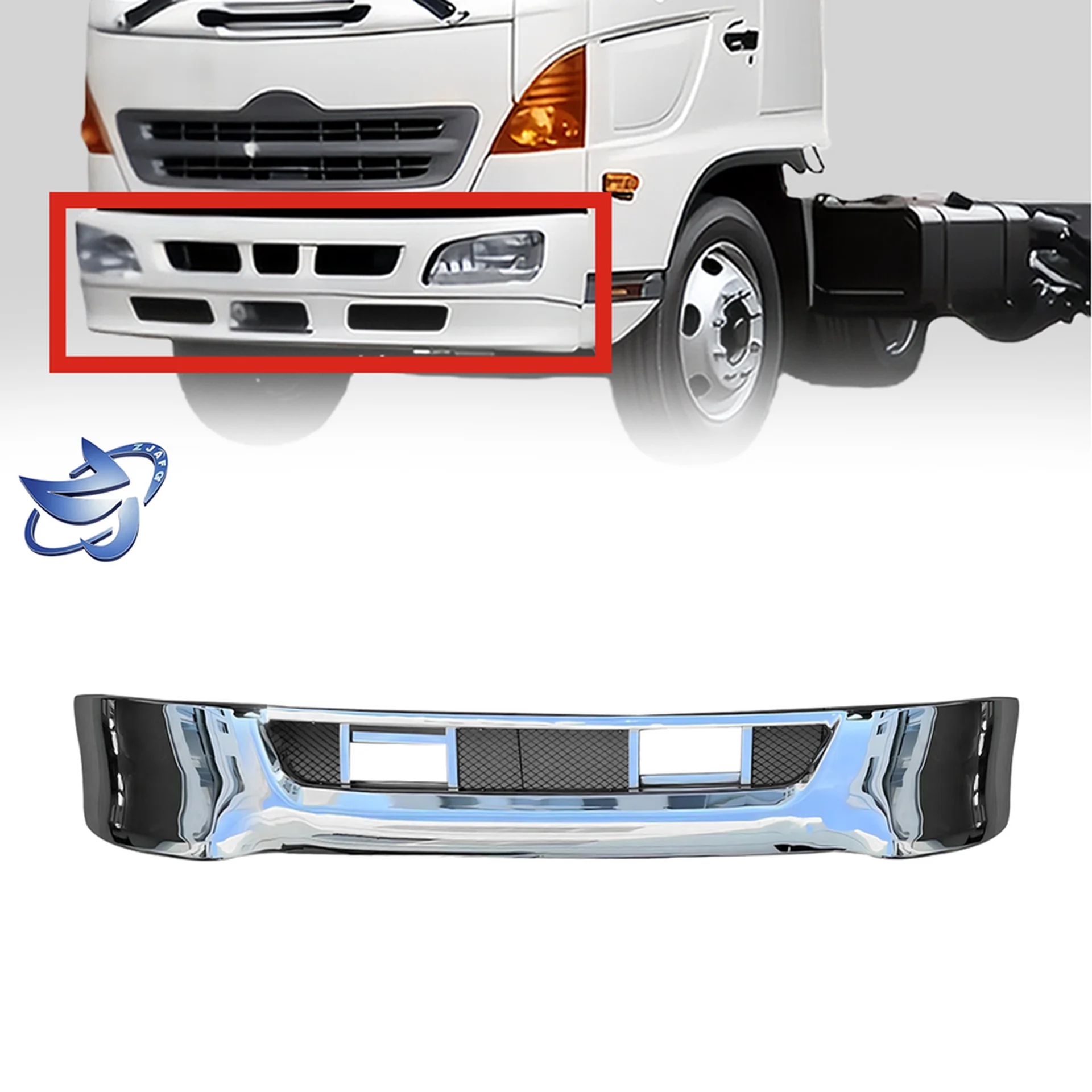220CM Chrome Metal Bumper for Hino Mega 700