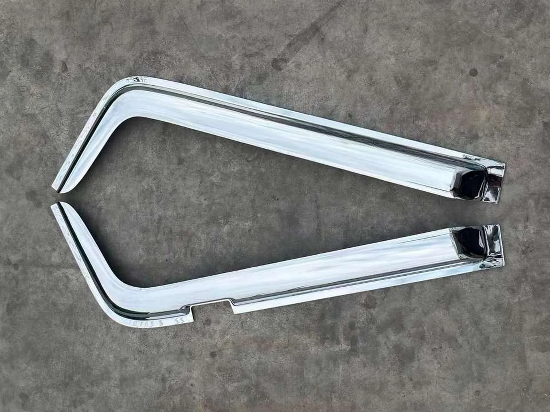 96CM Chrome / Black Plastic Rain Shield / Visor for Hino Profia