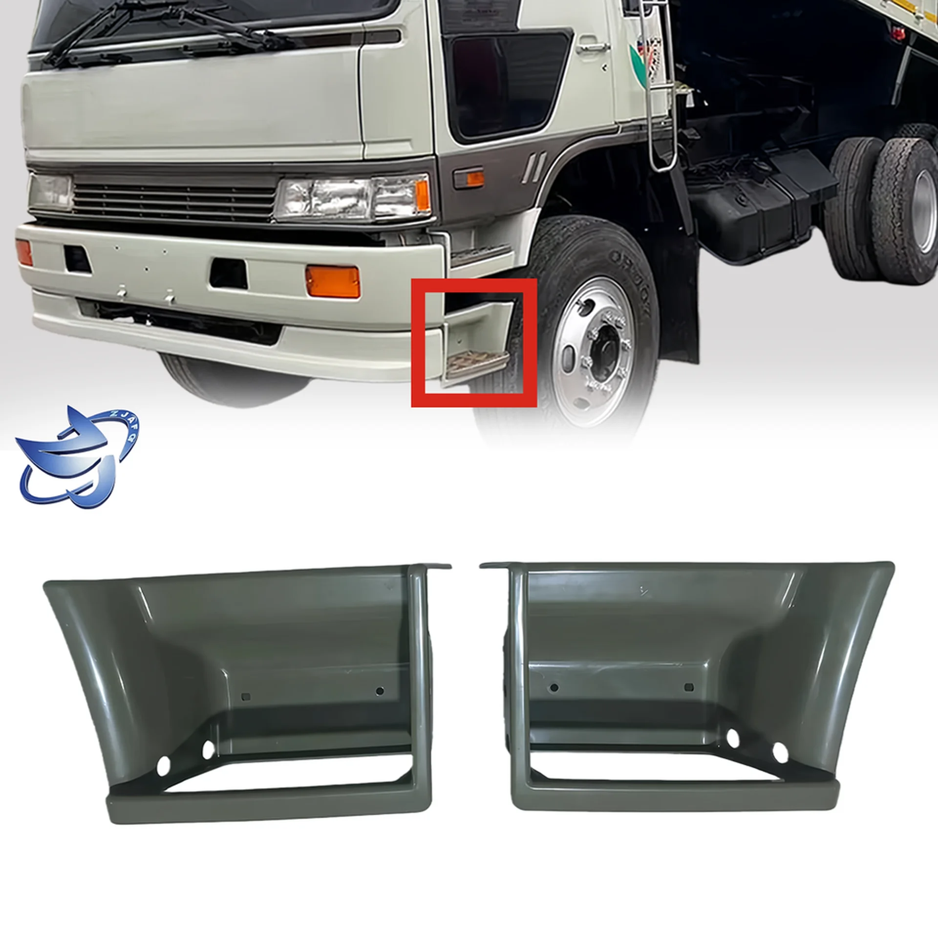 48*37*33CM Black / Gray Plastic Step Panel for Hino FM3M / FM2K