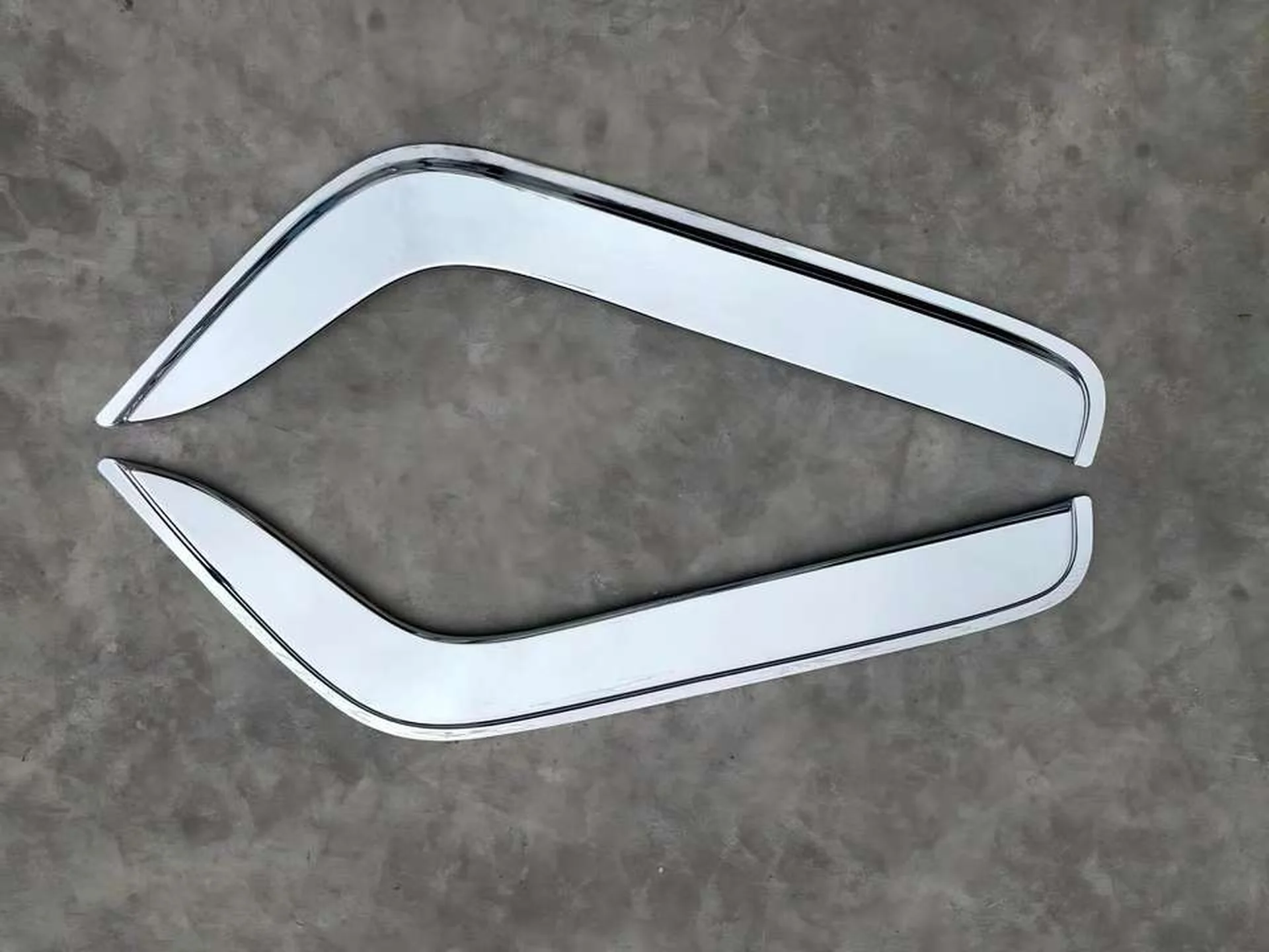 Chrome / Black Plastic Rain Shield / Visor for Hino 300 Dutro