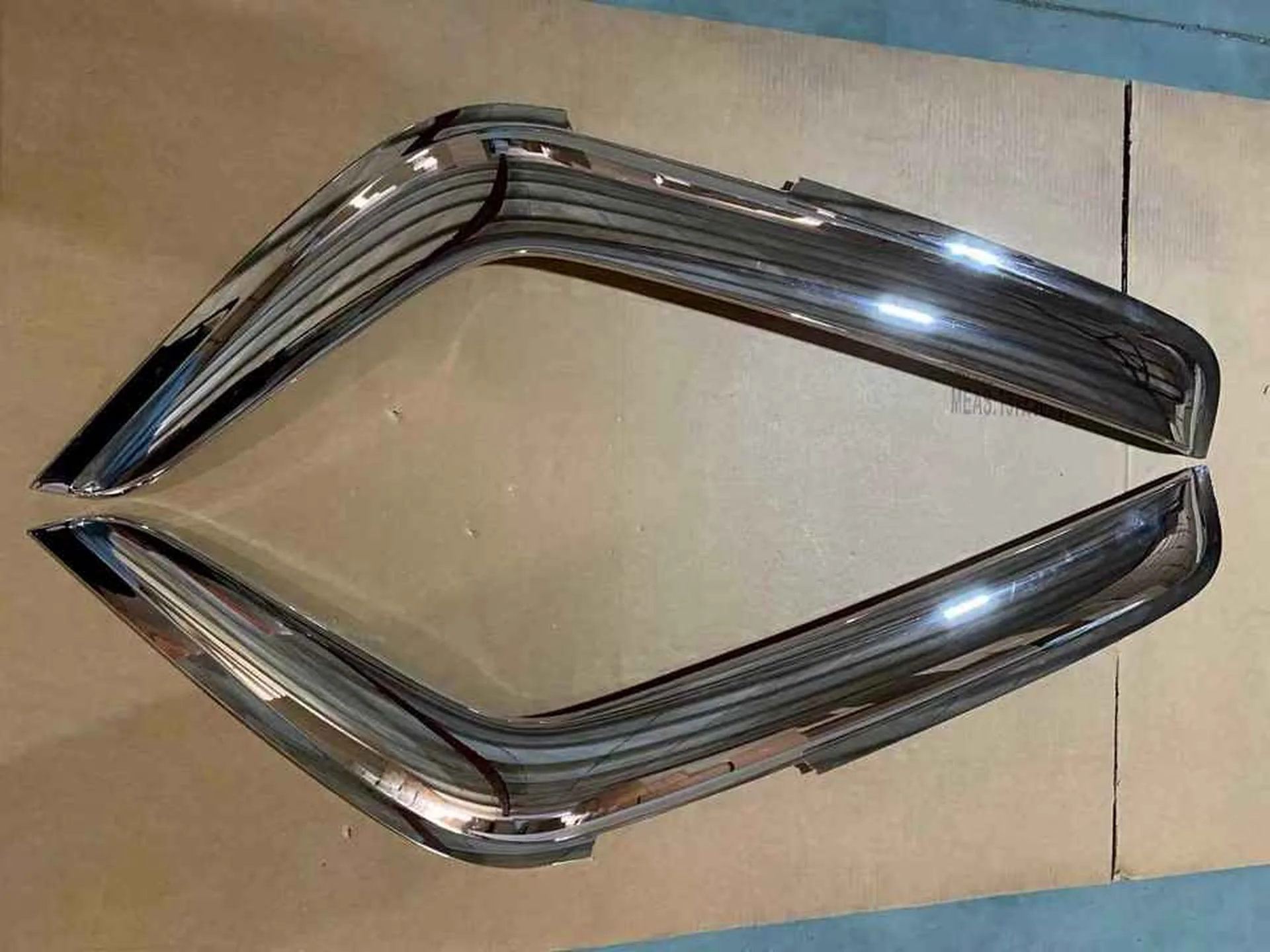 Chrome / Black Plastic Rain Shield / Visor for Hino 300 Dutro