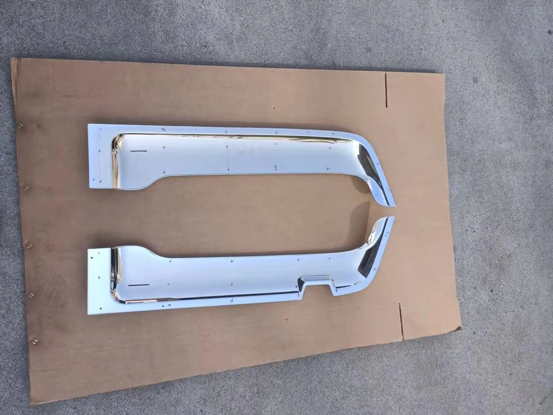 Chrome Plastic Rain Shield / Visor for Isuzu Giga 2010-2012