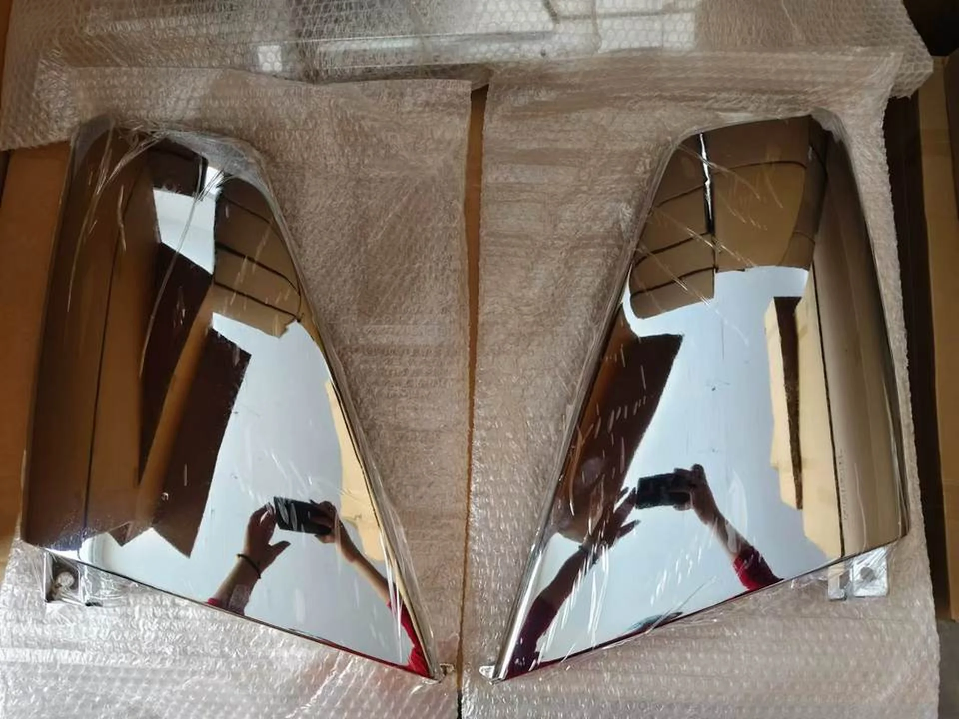 35.5CM Chrome Plastic Corner Panel for Isuzu NQR 600P