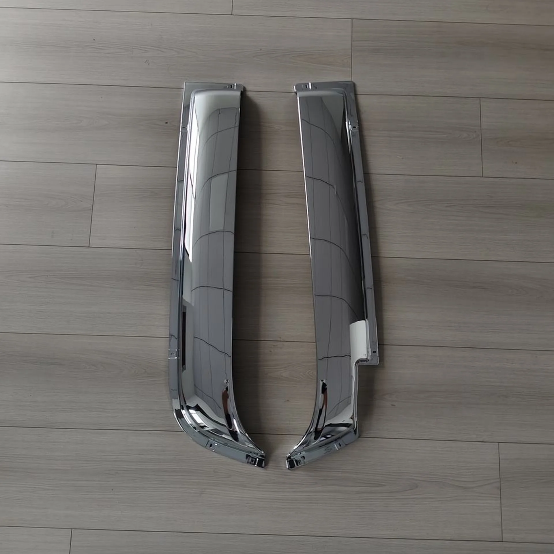 Chrome / Black Plastic Rain Shield / Visor for Nissan