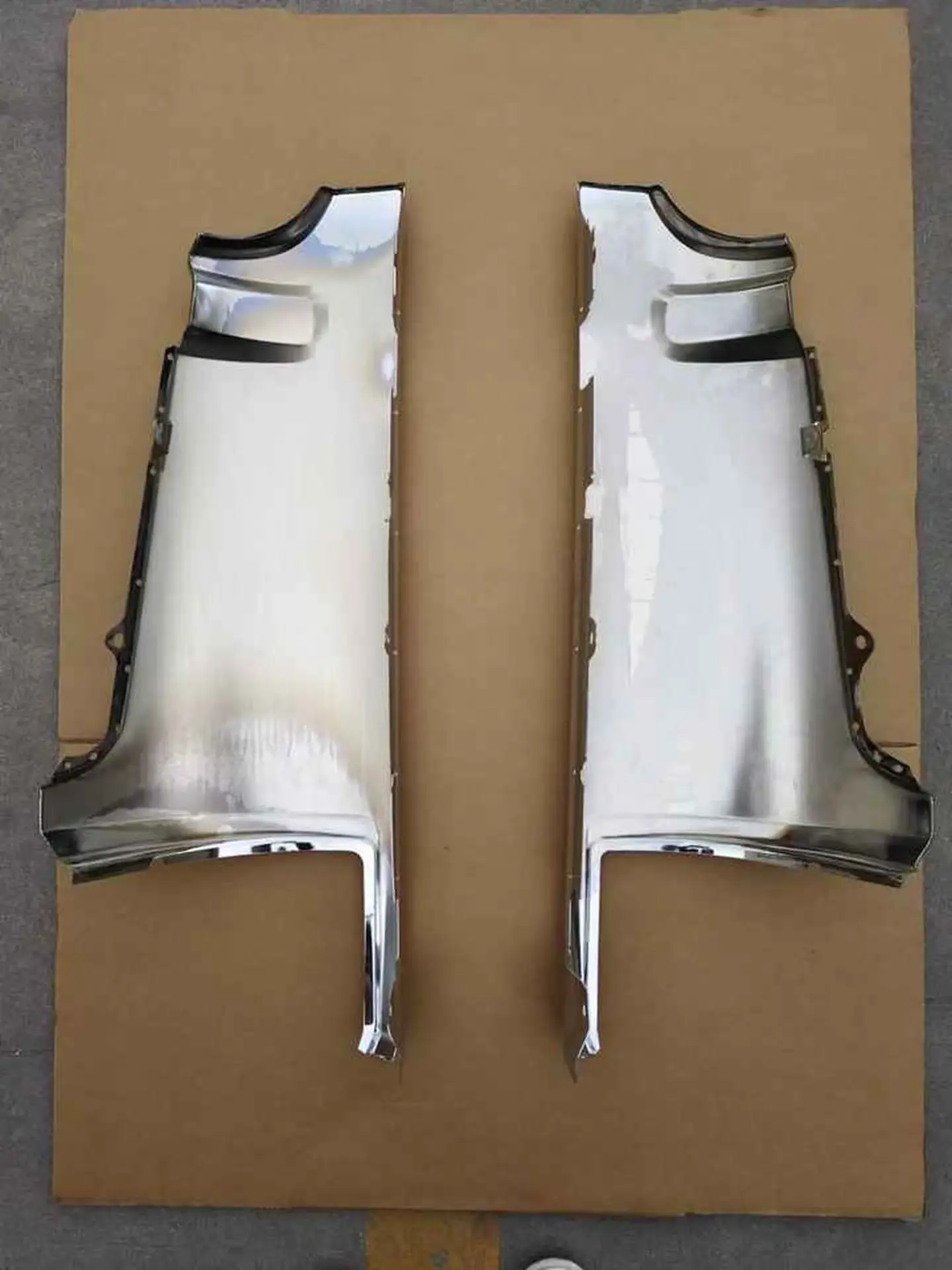 35*24CM Chrome Metal Corner Panel for Hino Profia
