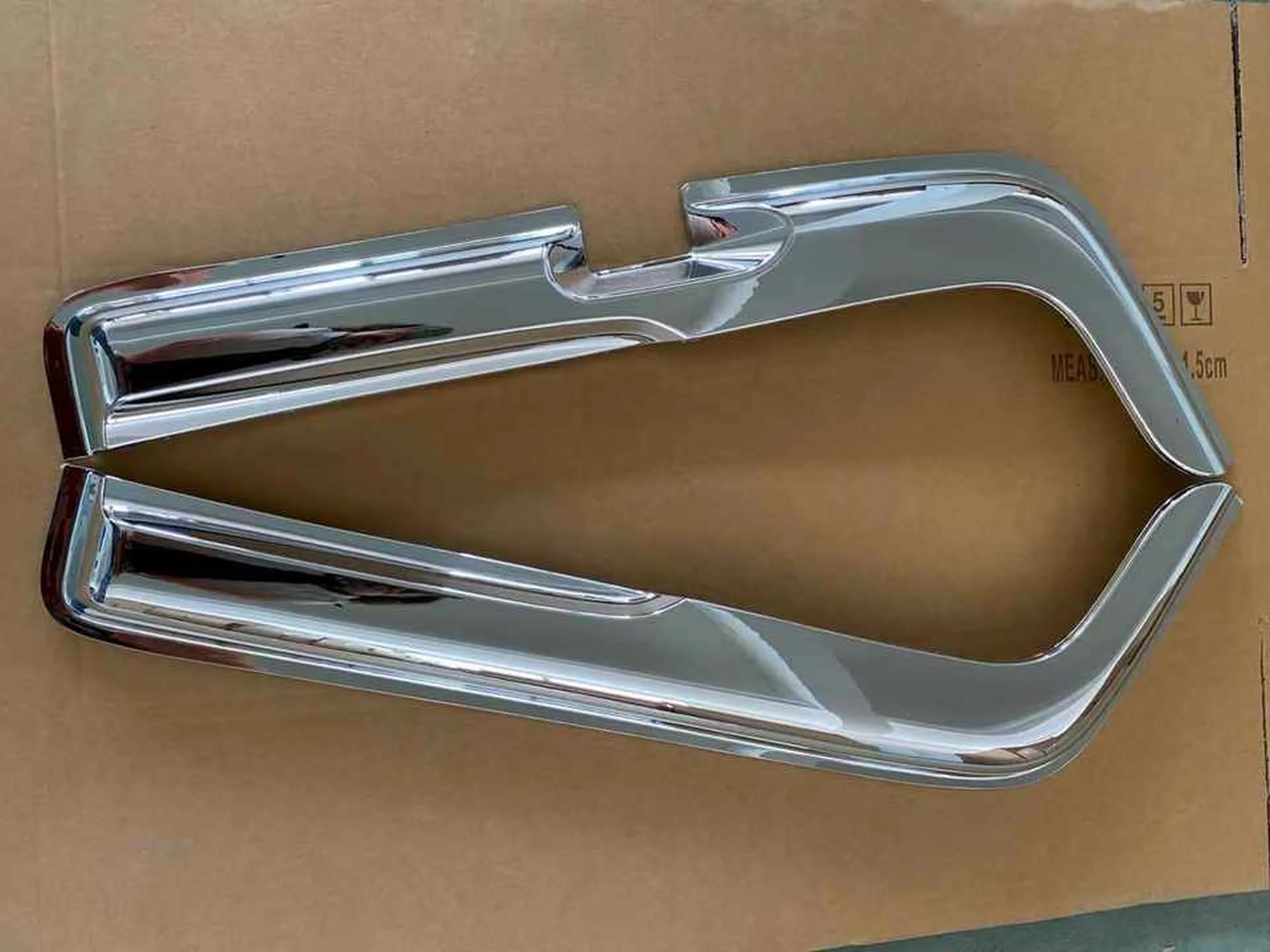 94CM Chrome / Black Plastic Rain Shield / Visor for Hino FM3M / FM2K
