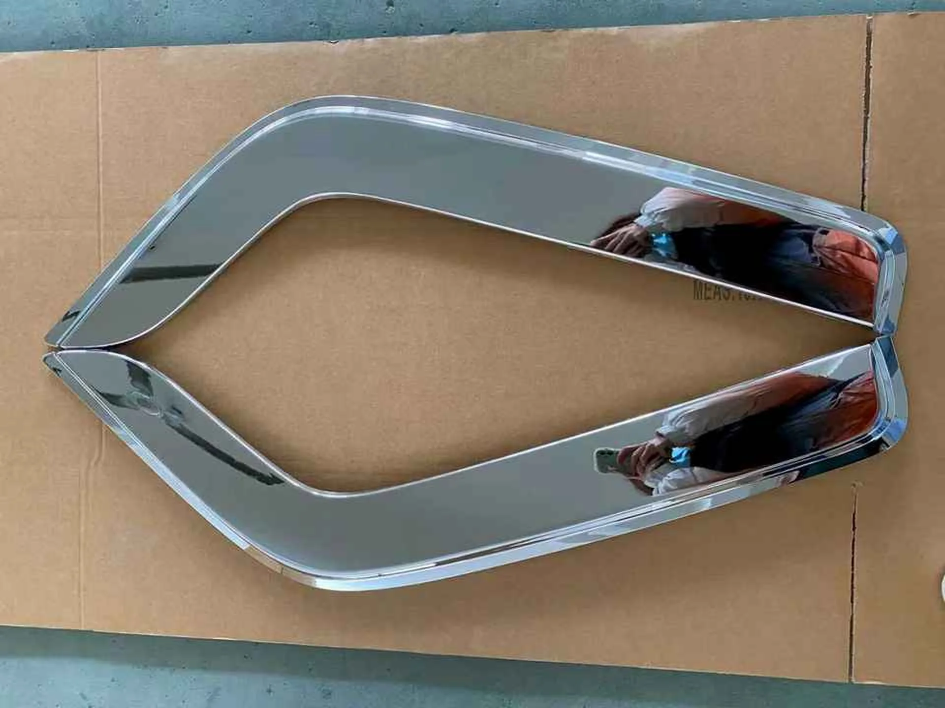 Chrome / Black Plastic Rain Shield / Visor for Hino 300 Dutro