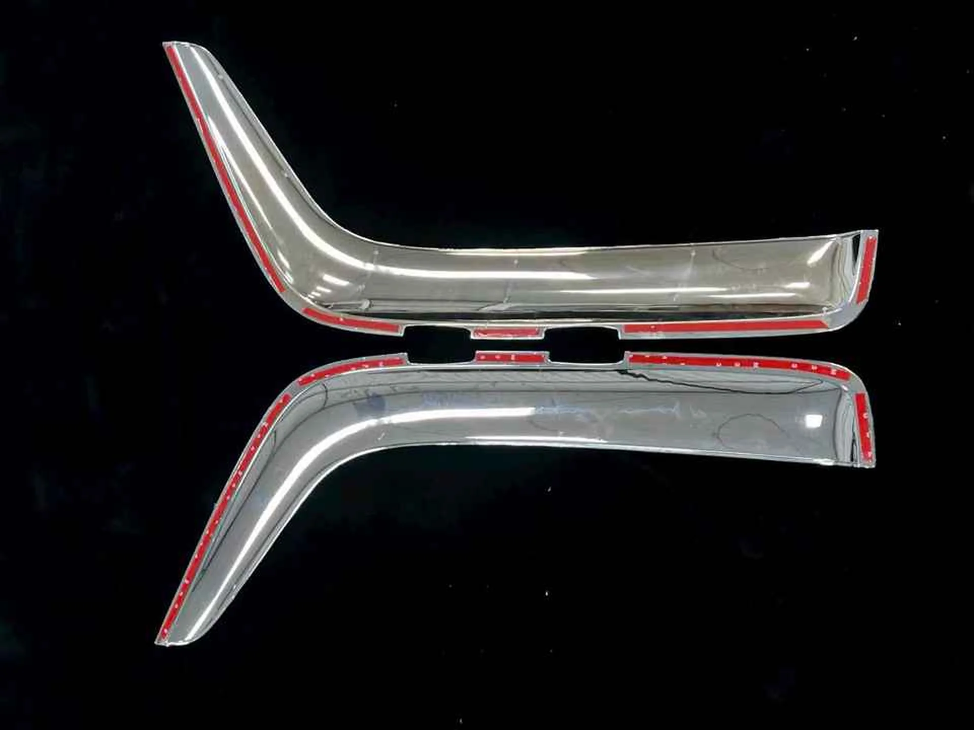 Chrome / Black Plastic Rain Shield / Visor for Hino 300 Dutro