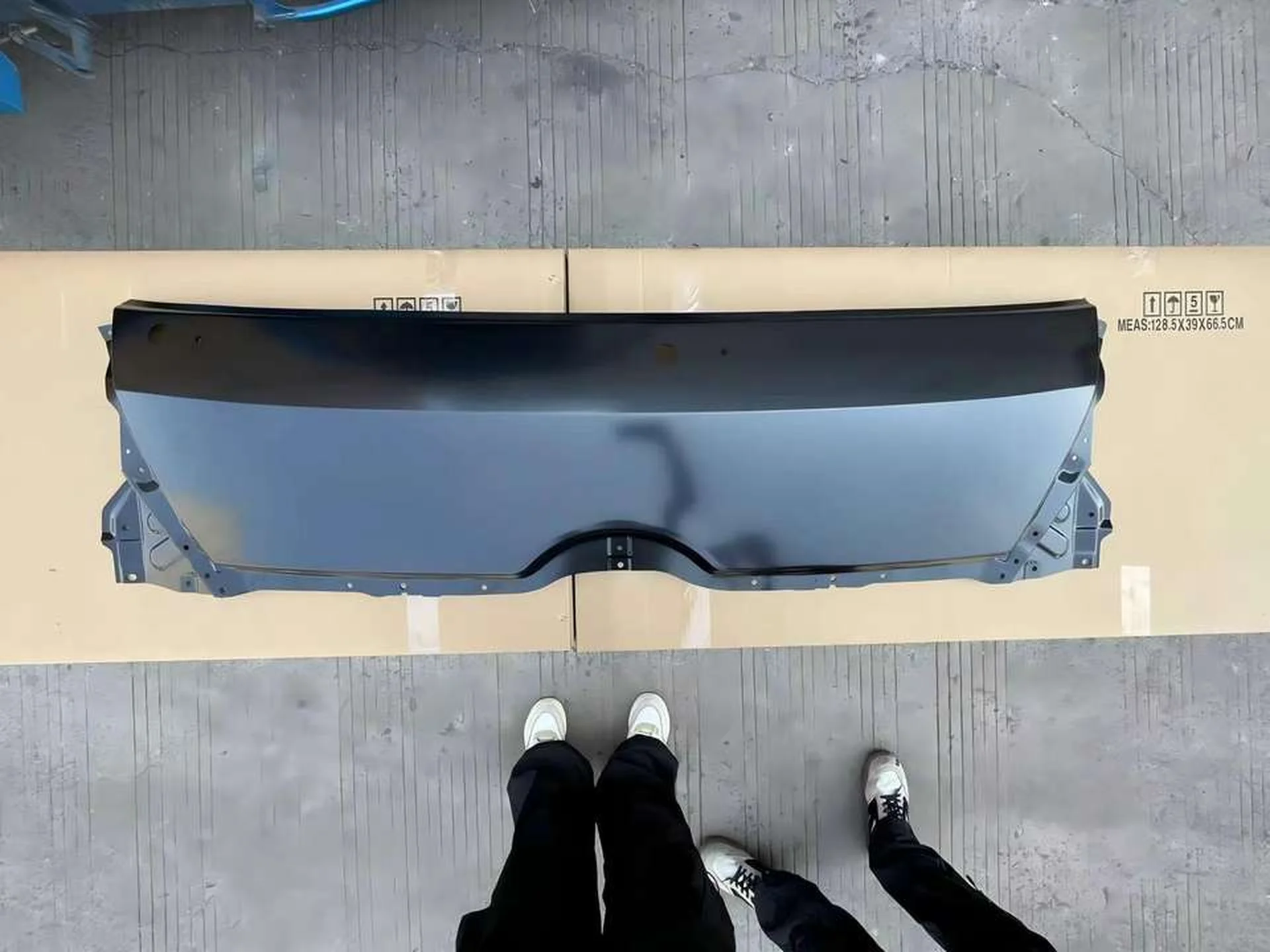 170CM Chrome / Black Metal Front Panel / Garnish for Hino 300 Dutro