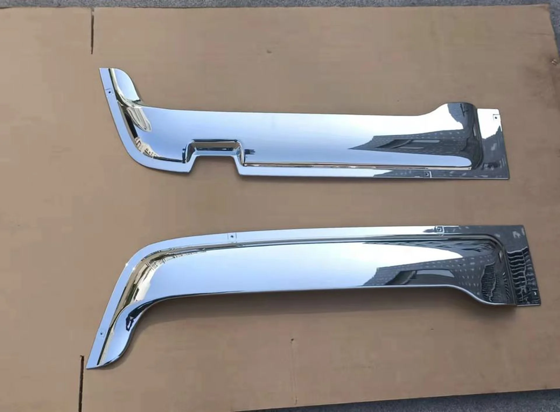 Chrome Plastic Rain Shield / Visor for Isuzu Giga 2010-2012