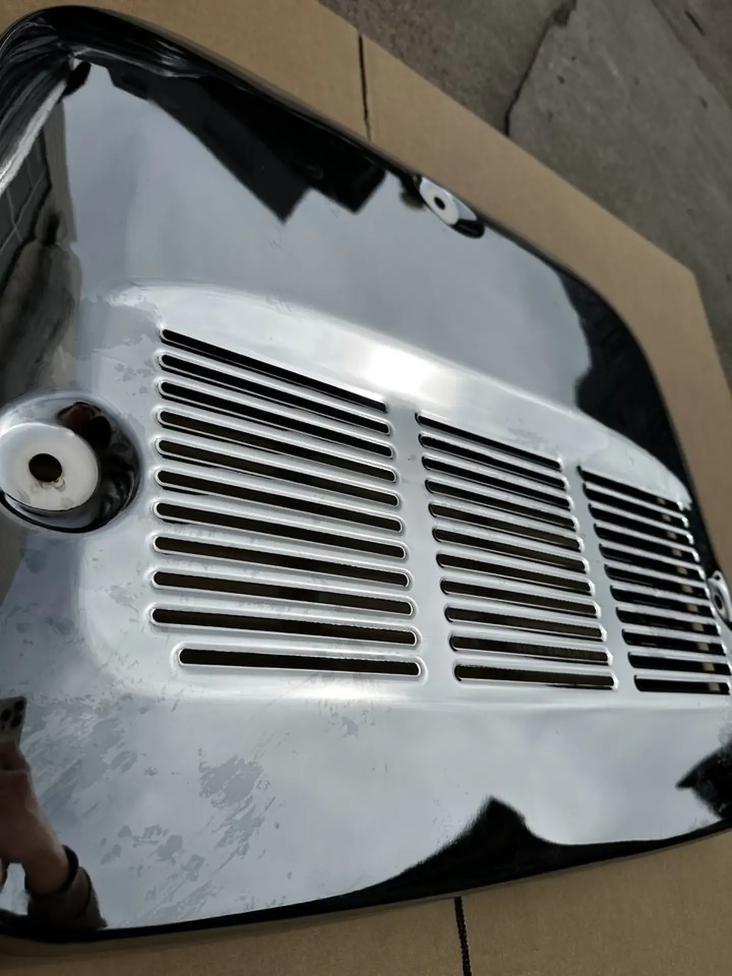 Chrome Metal / Iron Muffler Cover for Hino Mega 500
