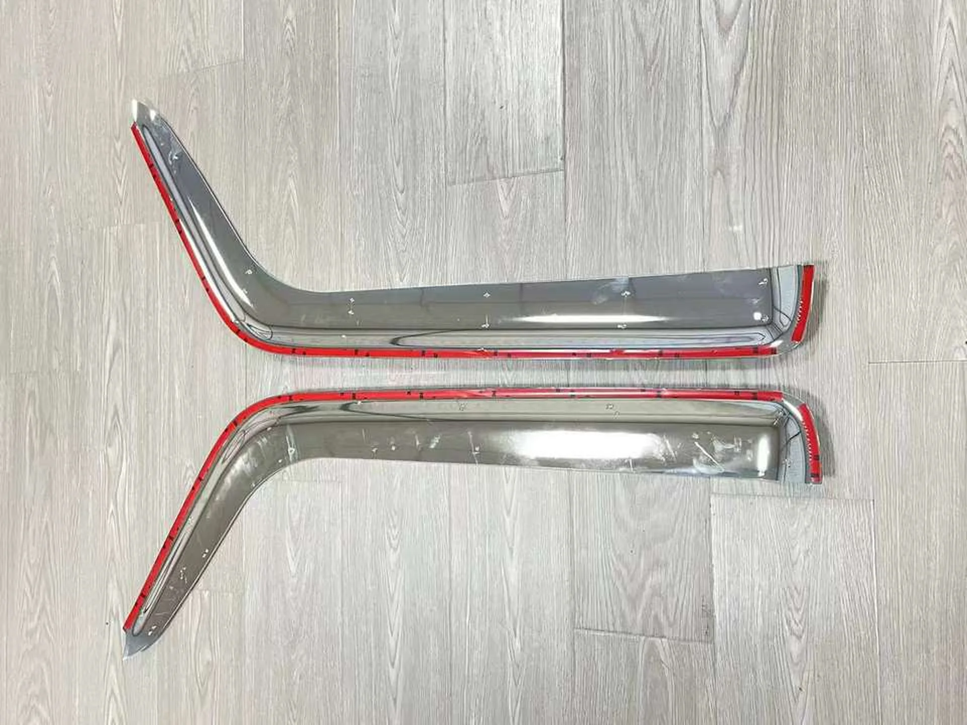 Chrome / Black Plastic Rain Shield / Visor for Isuzu NQR 600P