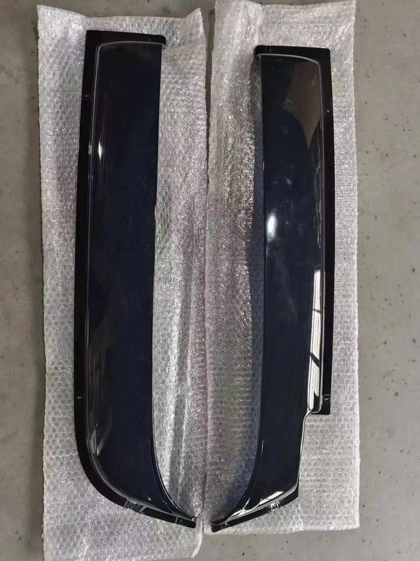 Chrome / Black Plastic Rain Shield / Visor for Nissan