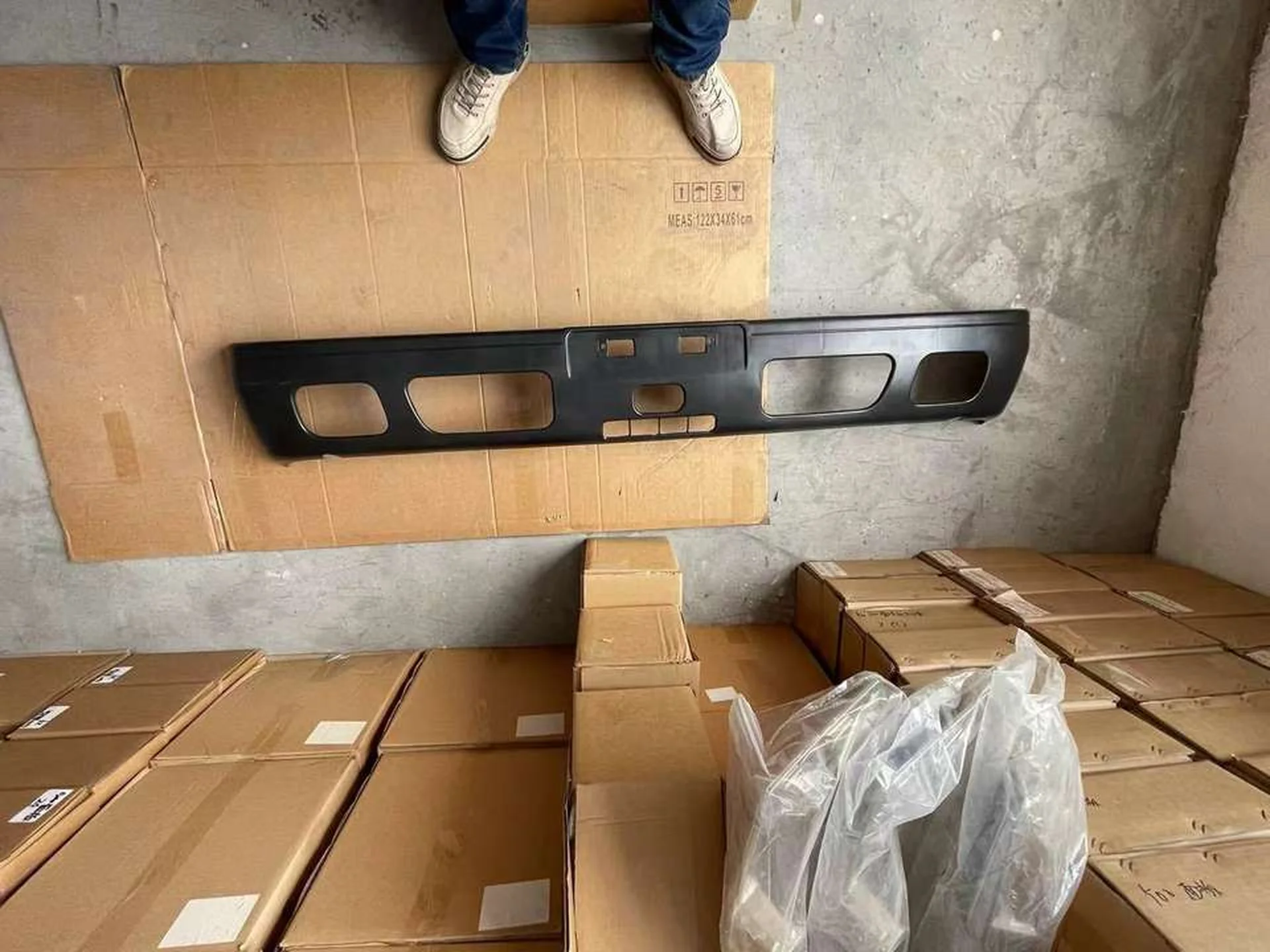 Black Metal Front Panel / Garnish for Hino 300 Dutro