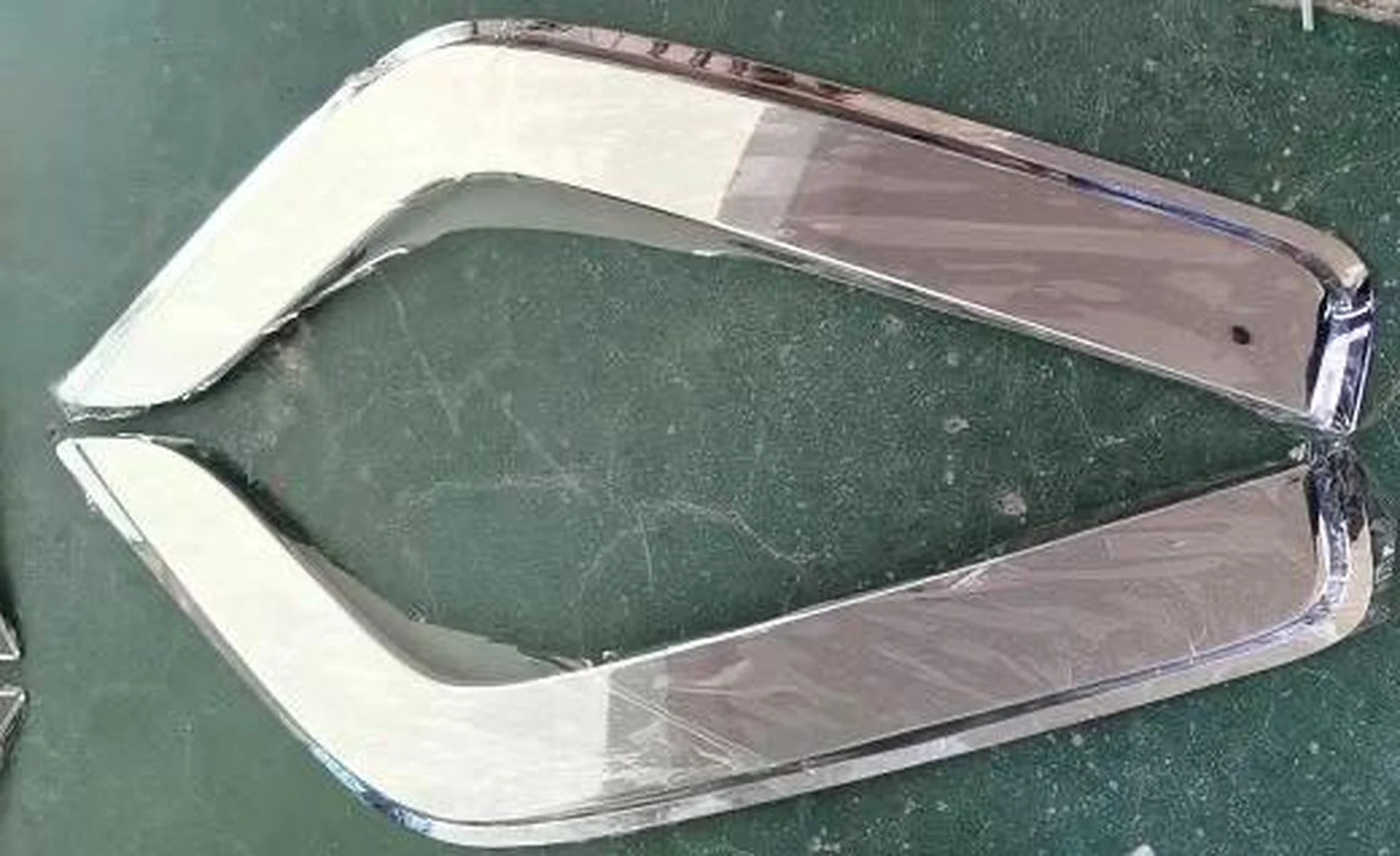 Chrome / Black Plastic Rain Shield / Visor for Hino 300 Dutro
