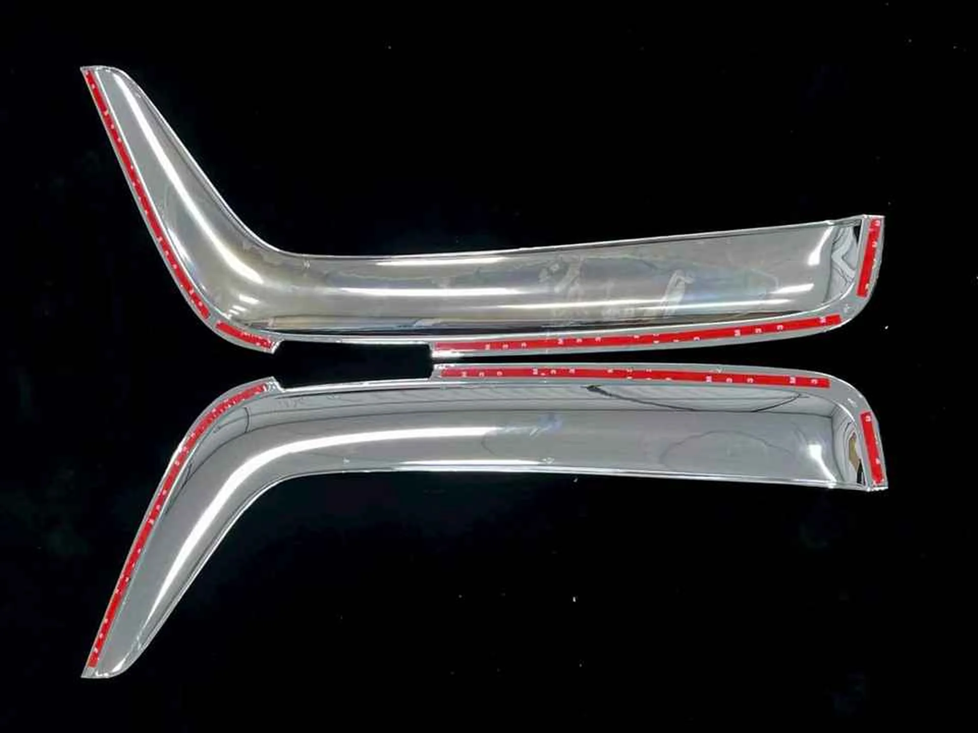 Chrome / Black Plastic Rain Shield / Visor for Hino 300 Dutro