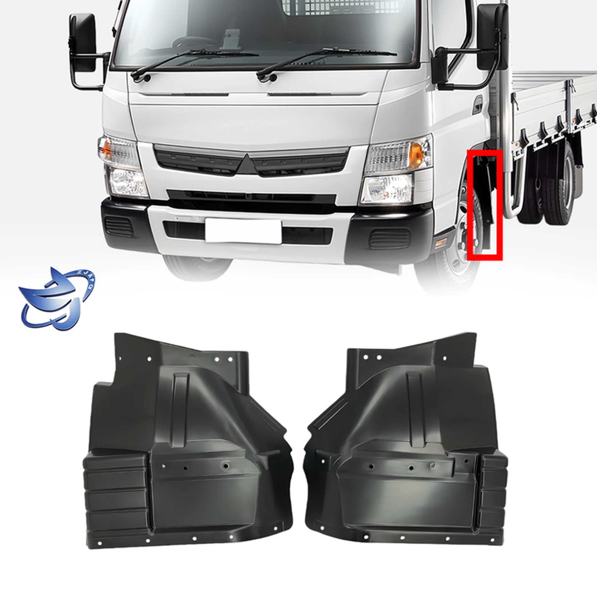 Black Plastic Fender / Mud Flap for Mitsubishi Canter 2010
