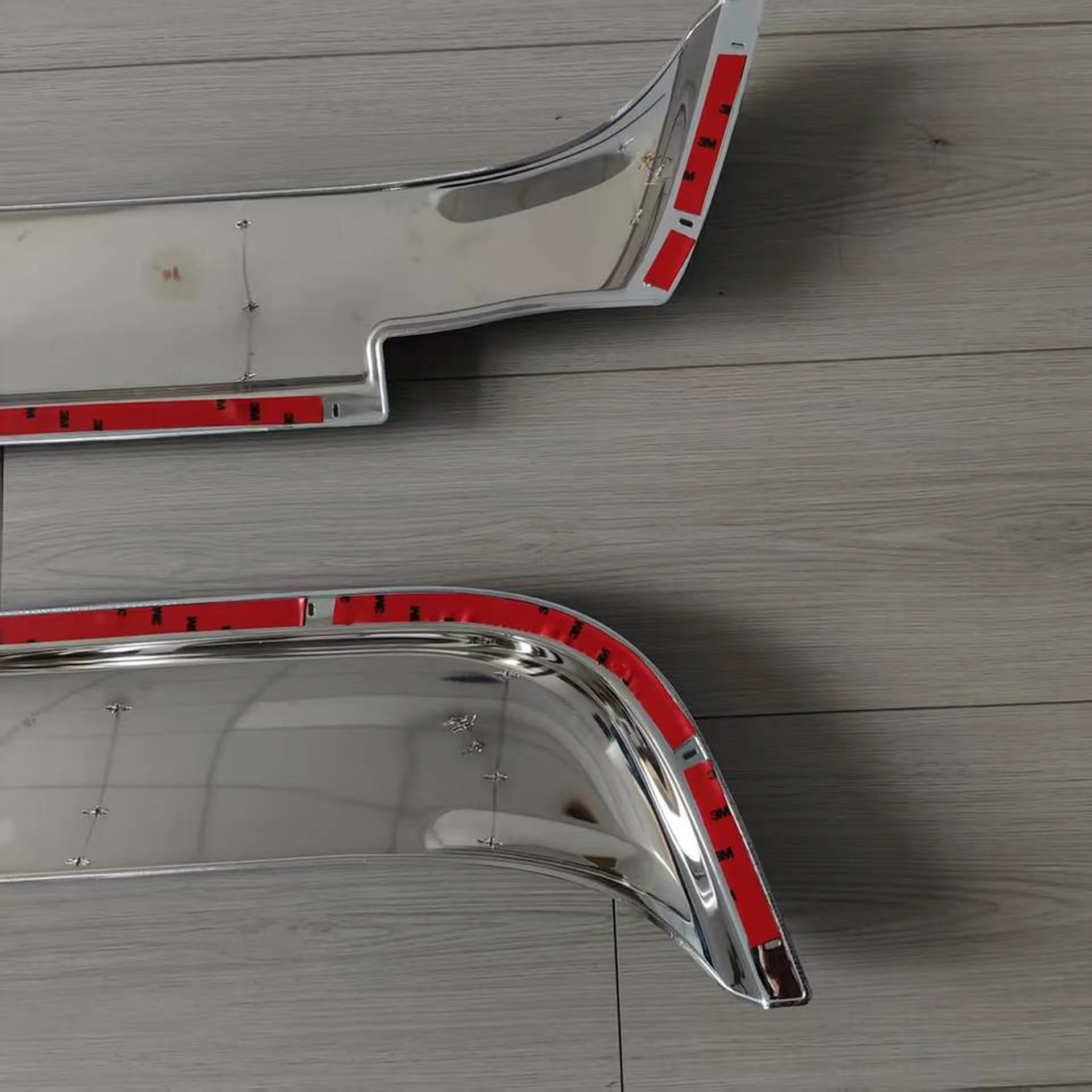 Chrome / Black Plastic Rain Shield / Visor for Nissan