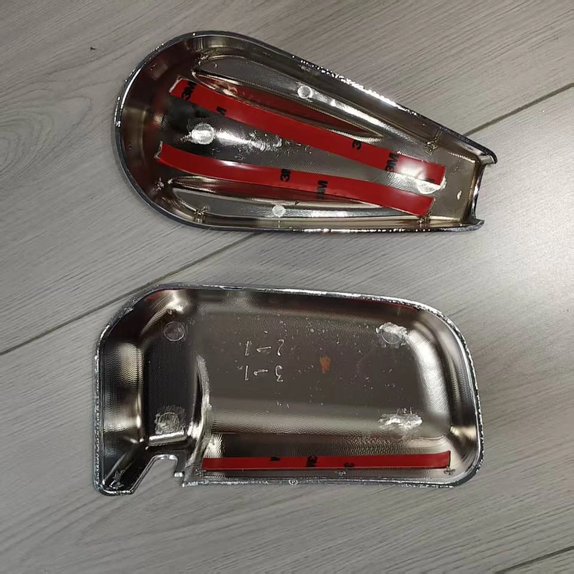 Chrome Plastic Mirror / Mirror Cover for Hino Dominator 500 / New 500
