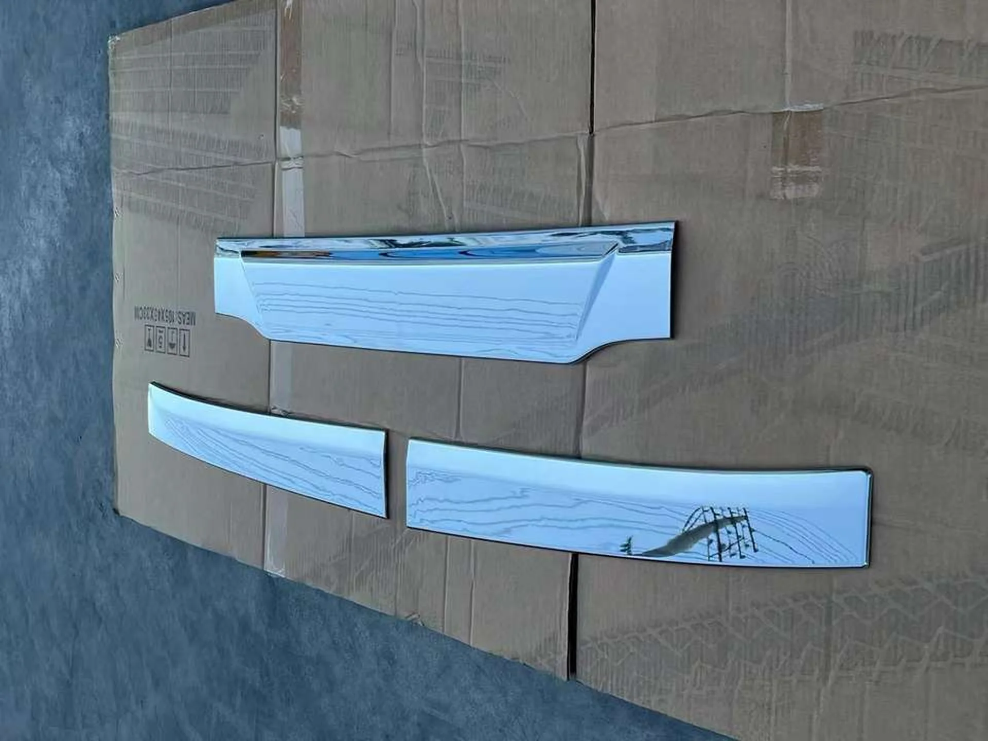 Chrome Plastic Front Panel / Garnish for Hino Mega 700