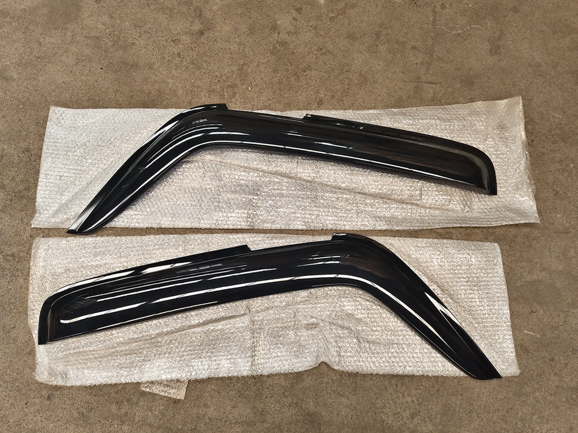 Chrome / Black Plastic Rain Shield / Visor for Hino 300 Dutro
