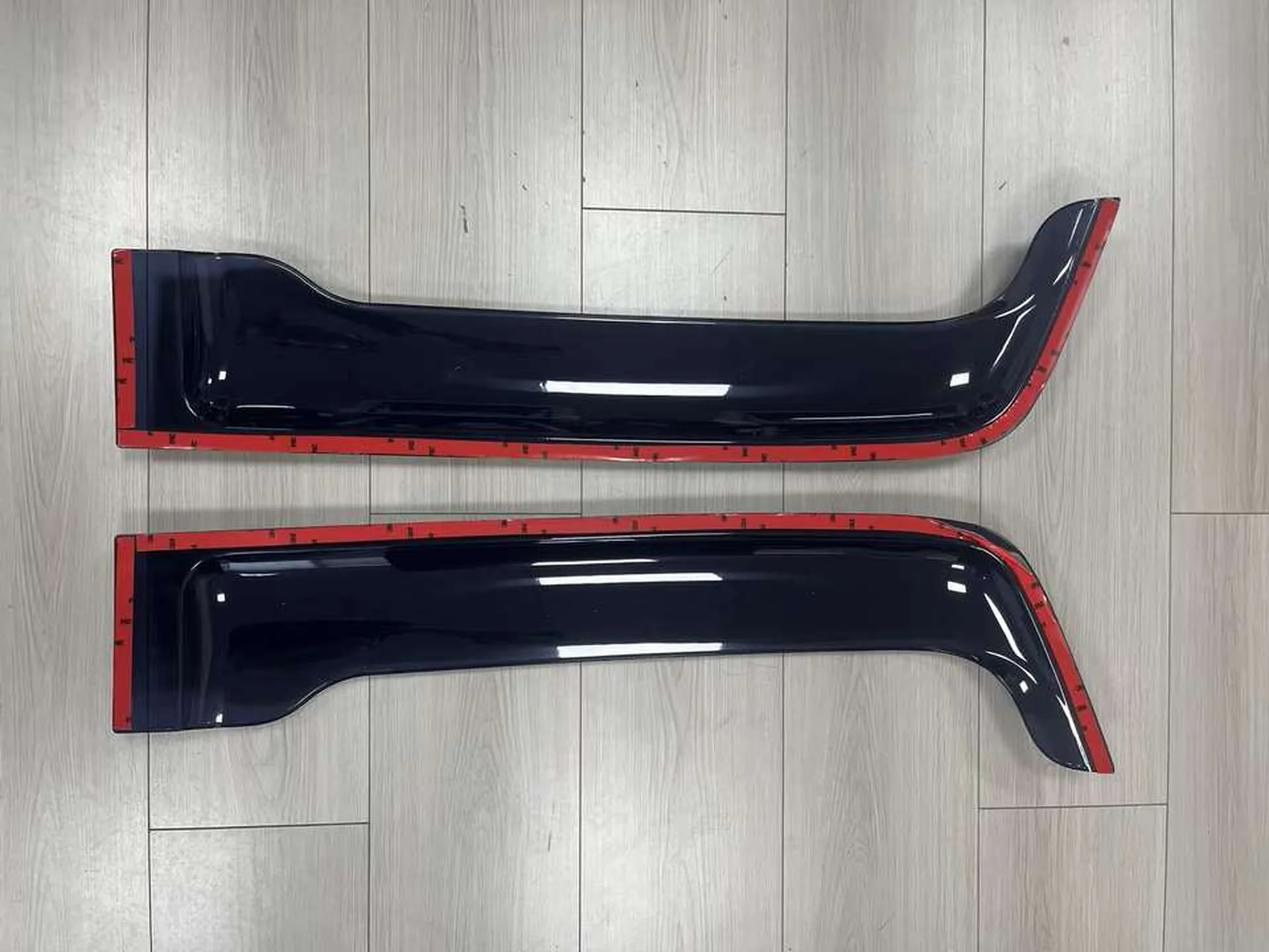 Chrome / Black Plastic Rain Shield / Visor for Isuzu Giga 2010-2012