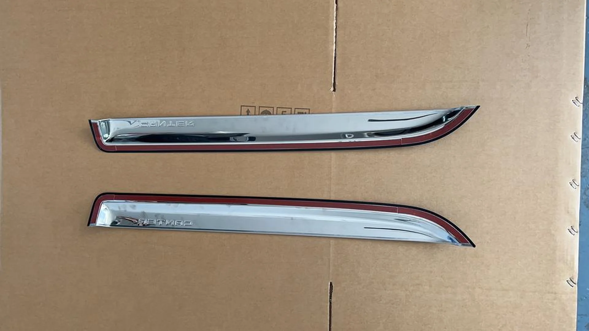 Chrome Plastic Rain Shield / Visor for Mitsubishi FE647 / FE511