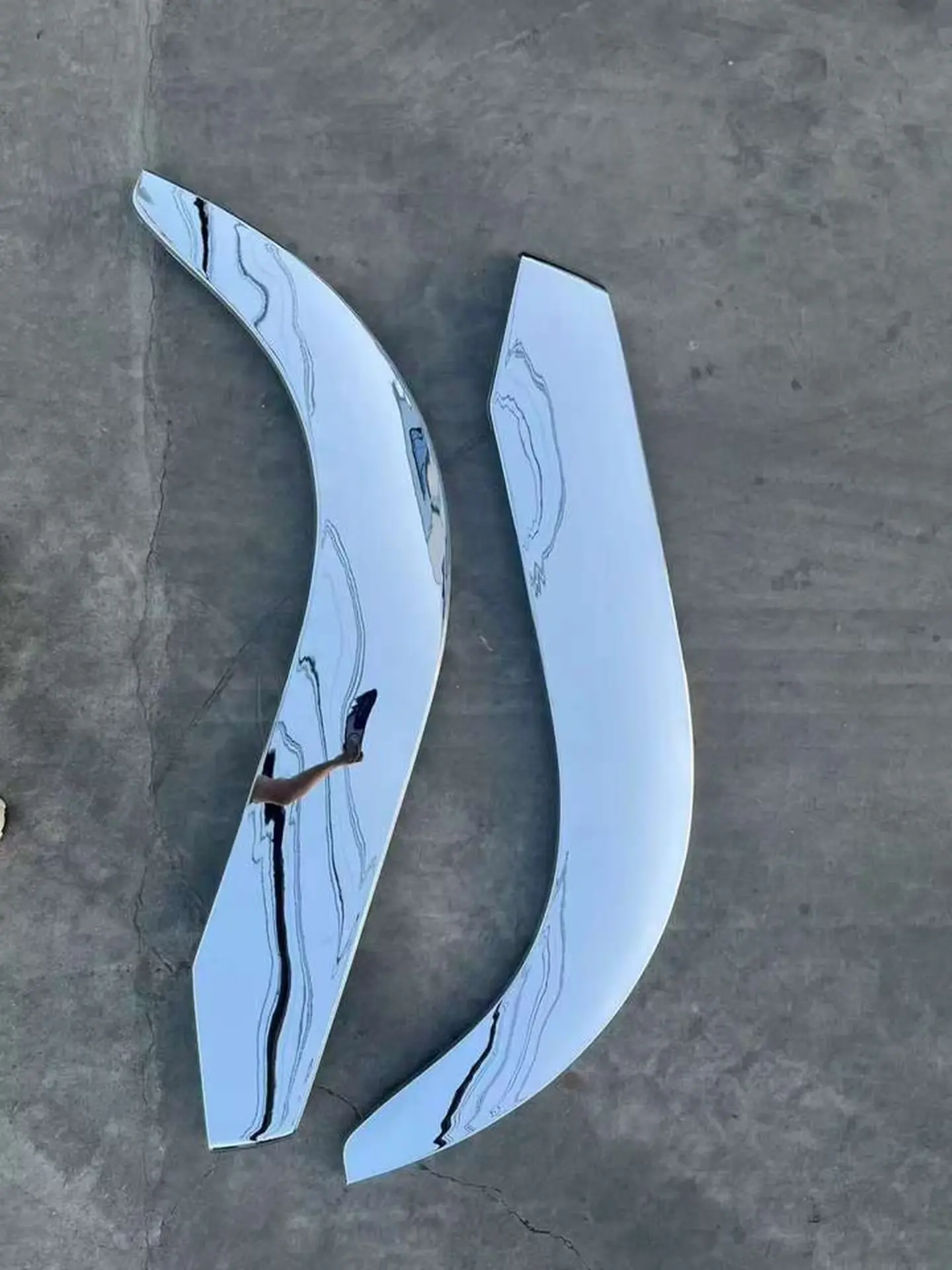117*54CM Chrome / Black Plastic Fender / Mud Flap for Hino Mega 700