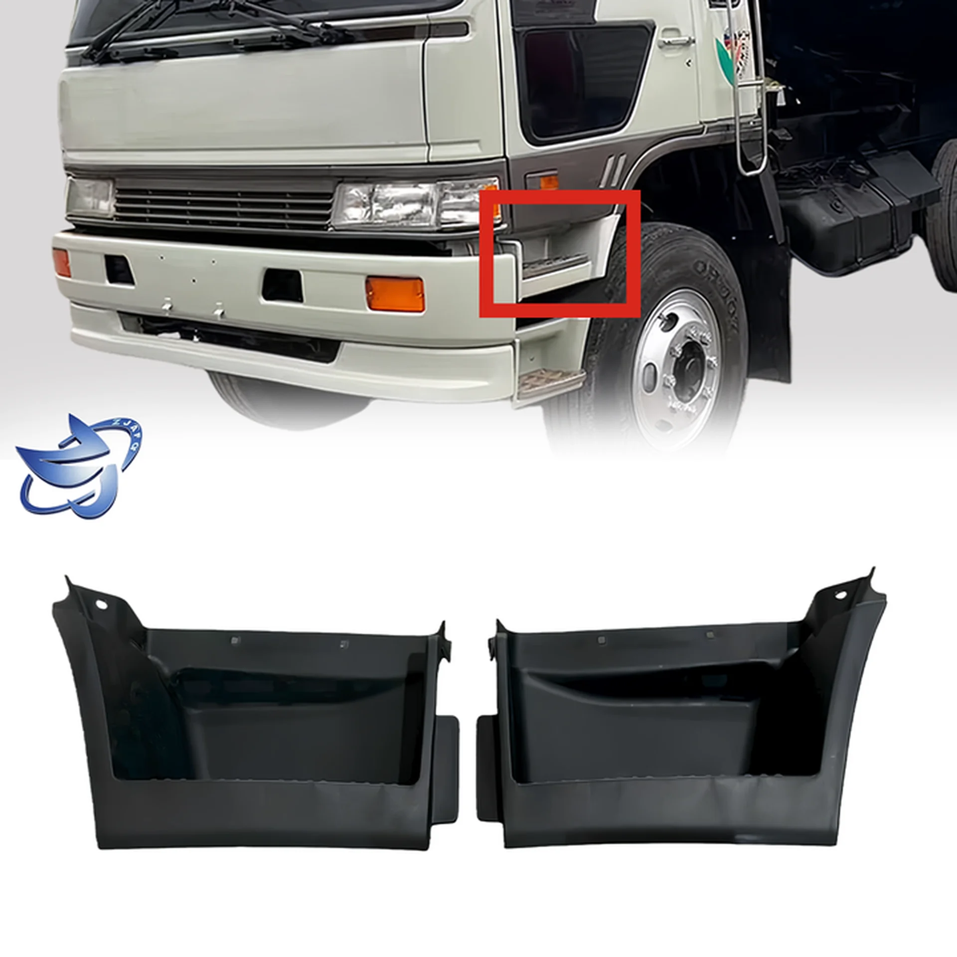 48*37*33CM Black / Gray Plastic Step Panel for Hino FM3M / FM2K