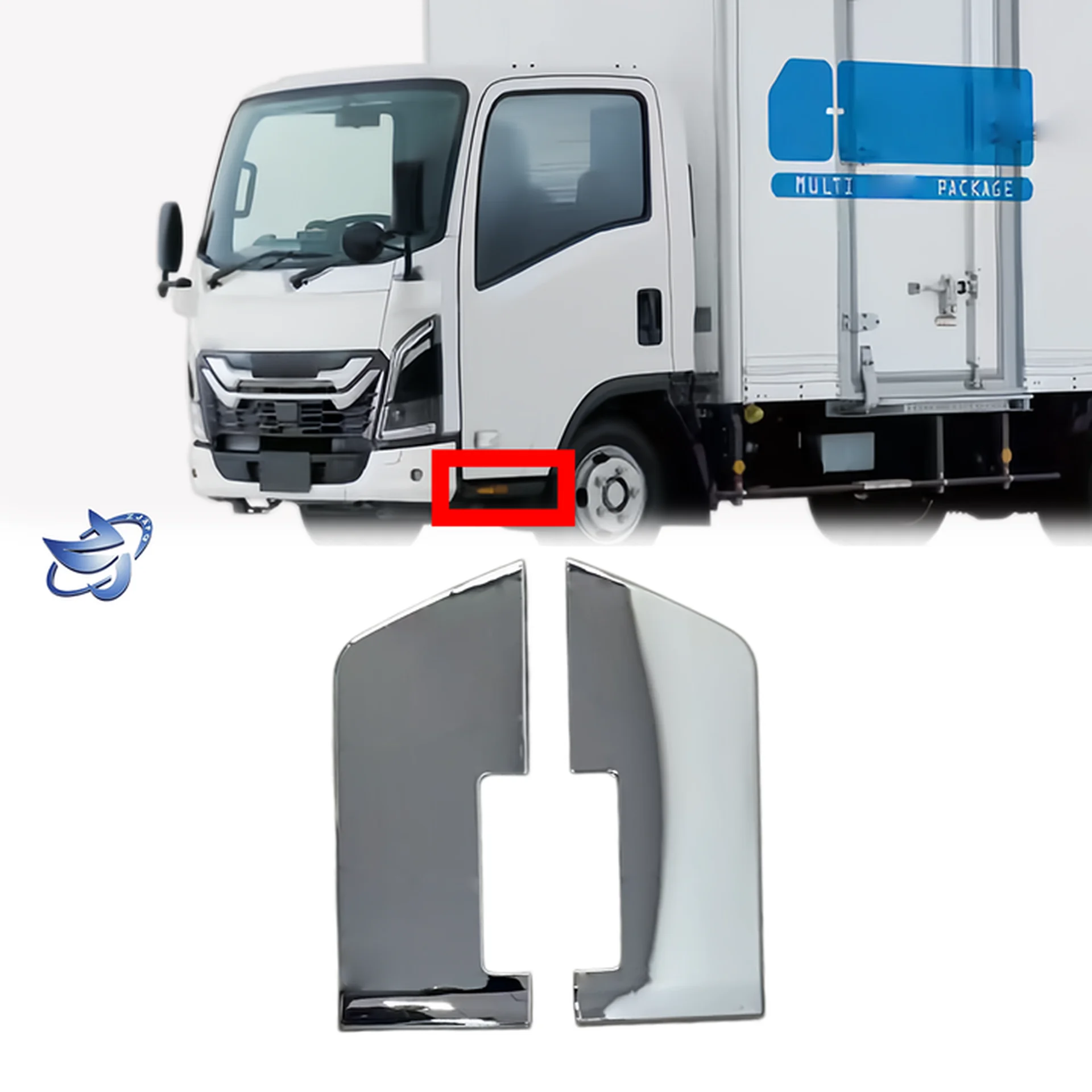 Chrome Plastic Step Panel for Isuzu New Elf 2023