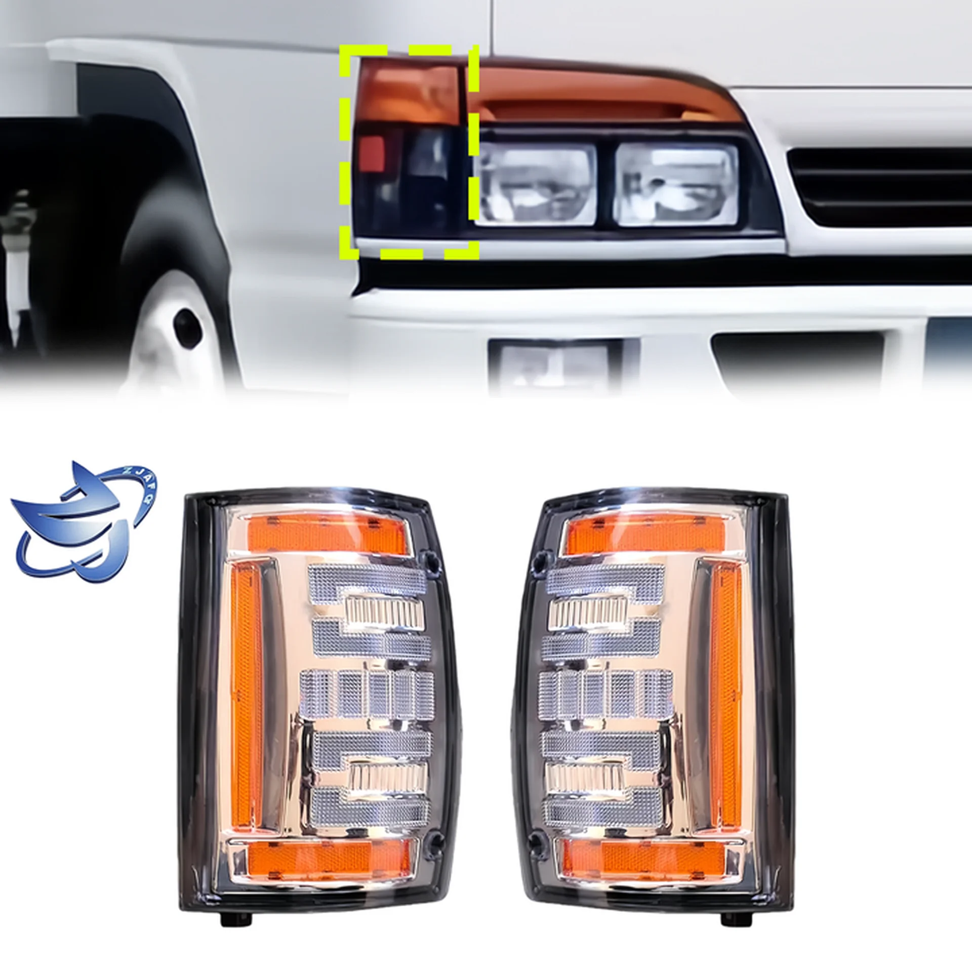Black Plastic Corner Lamp for Isuzu NPR 100P