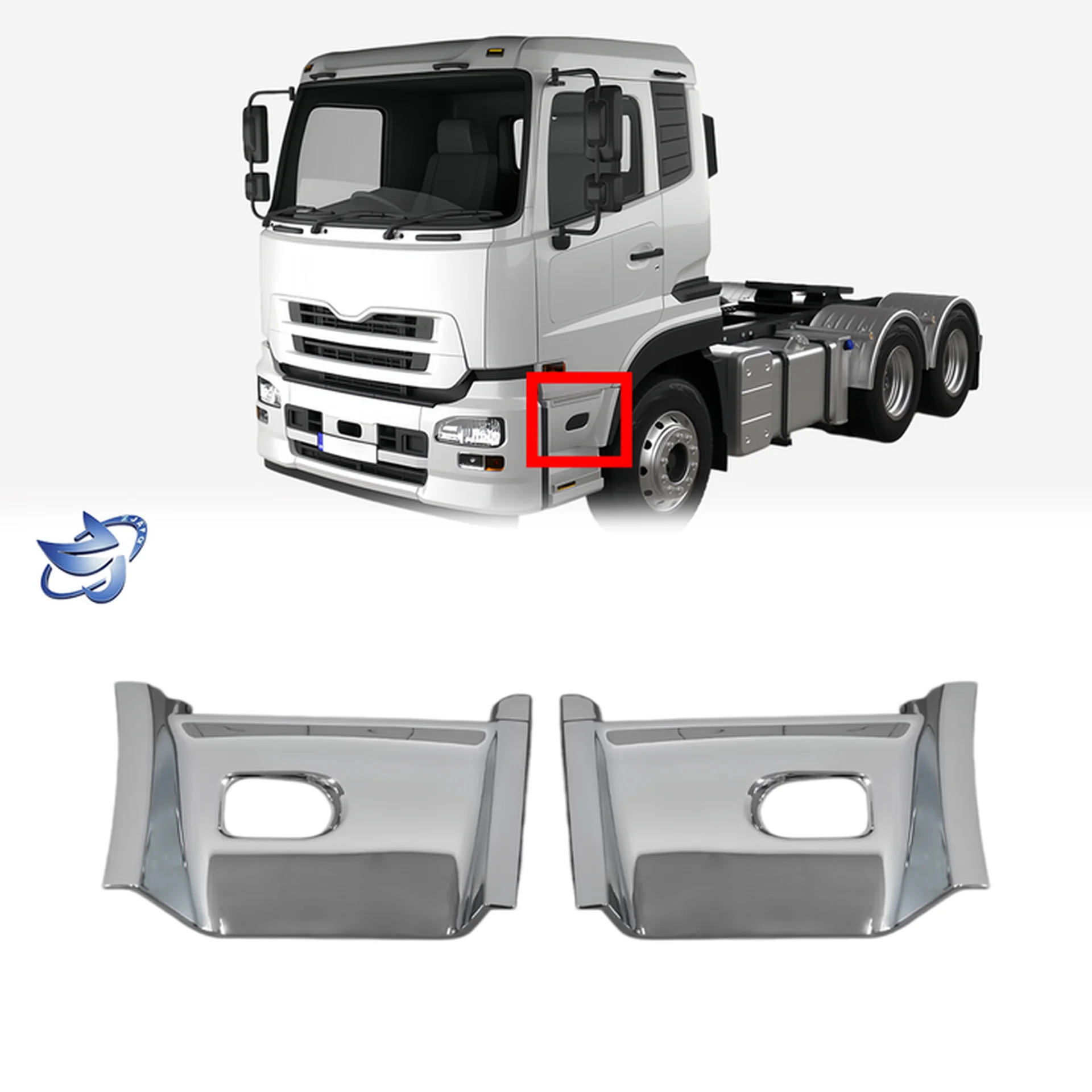 Chrome Plastic Step Panel for Nissan UD / Quon