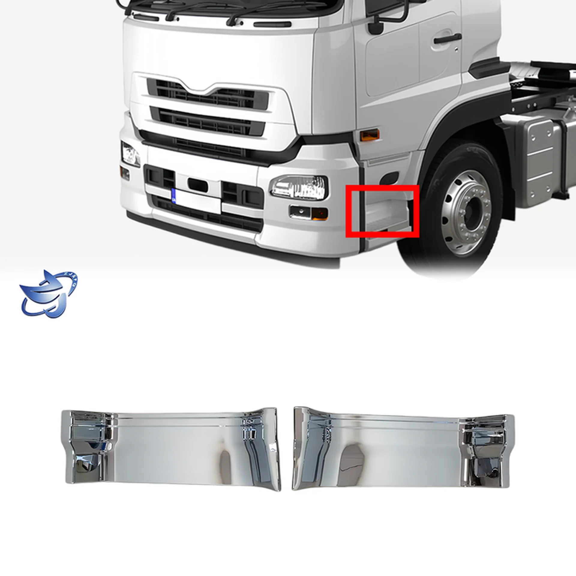 Chrome Plastic Step Panel for Nissan UD / Quon