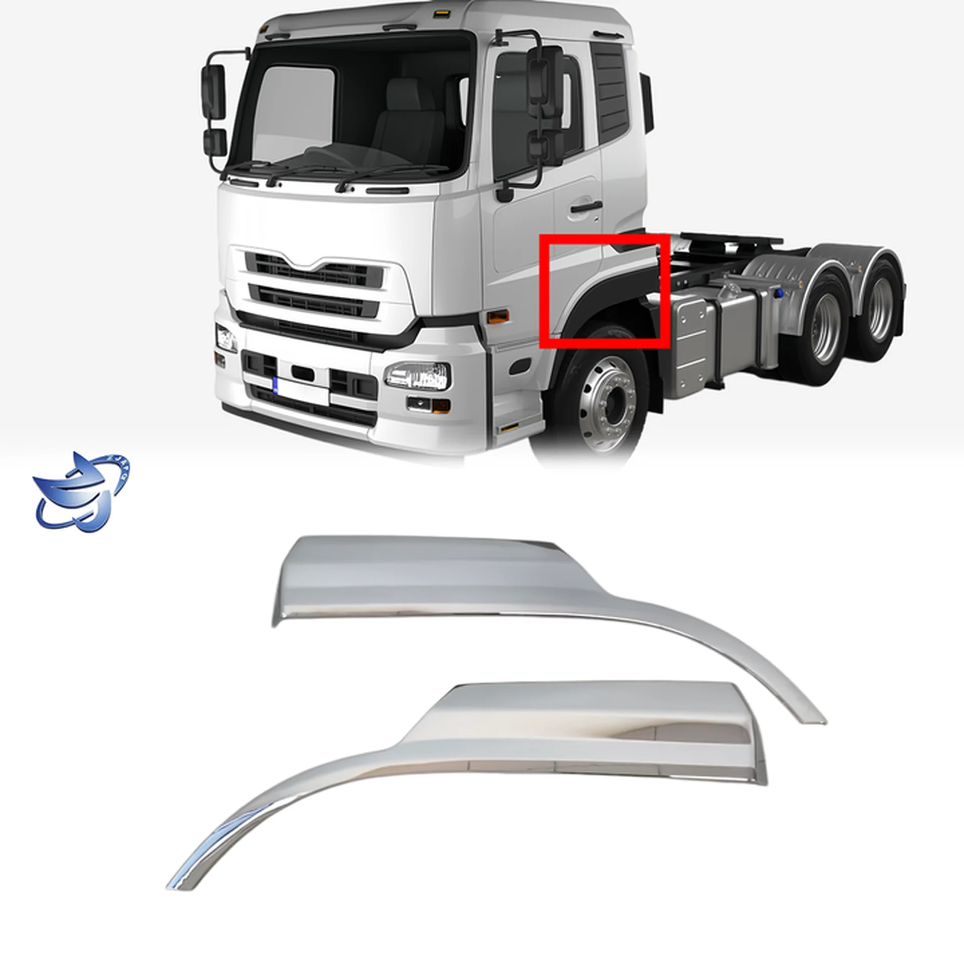 110CM Chrome Plastic Fender / Mud Flap for Nissan UD / Quon