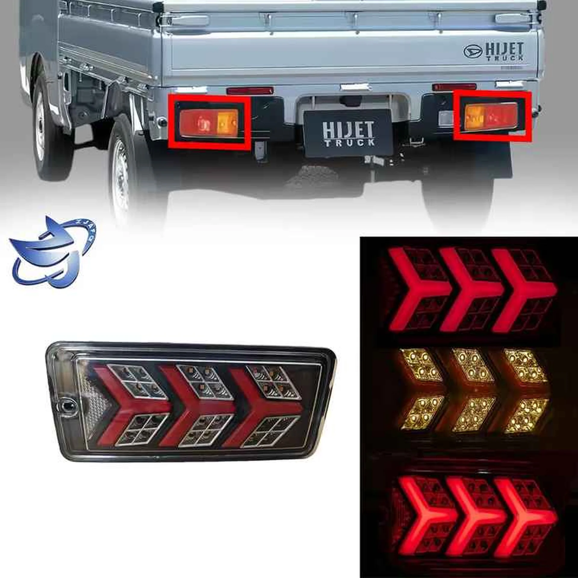 12V24V Black Plastic Tail Light for Daihatsu Hijet